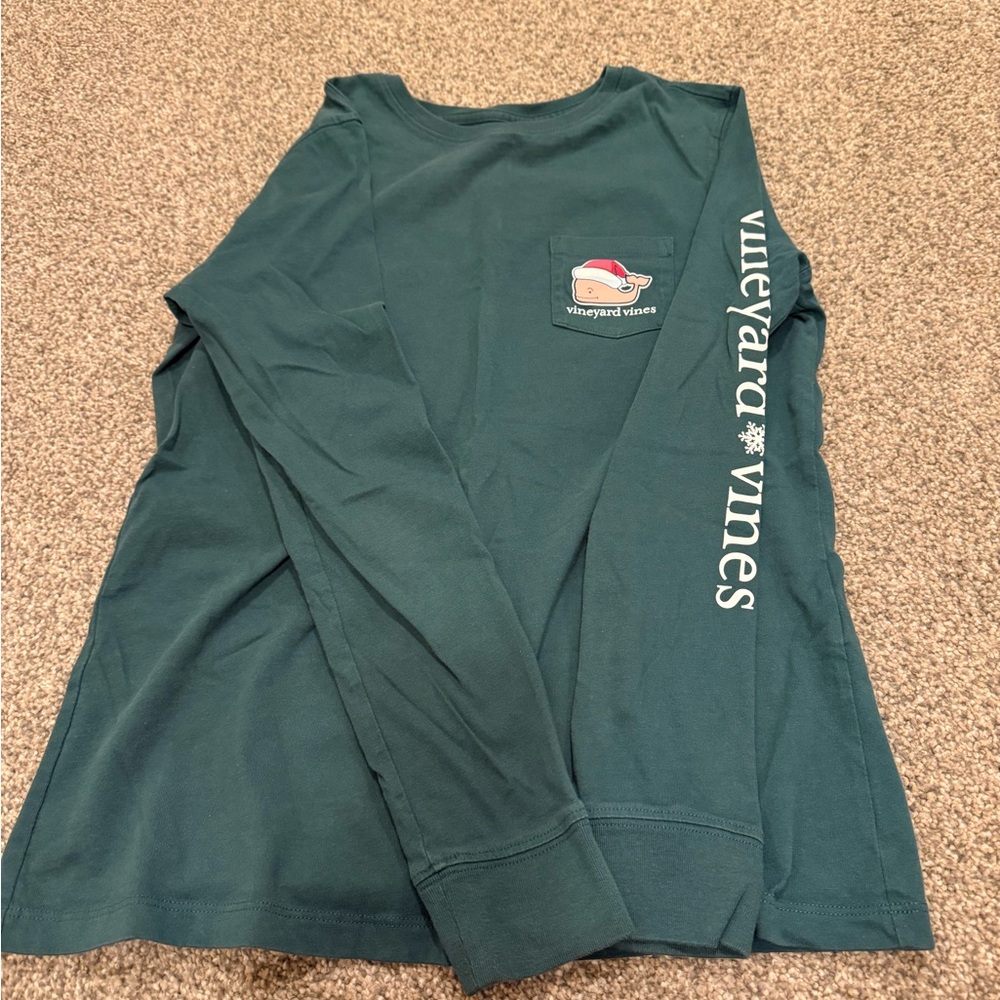 Vineyard Vines Deep Teal Long Sleeve Tee